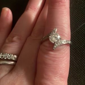 Sterling silver strontium titanite ring